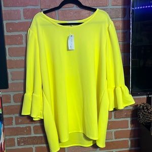 Neon yellow blouse